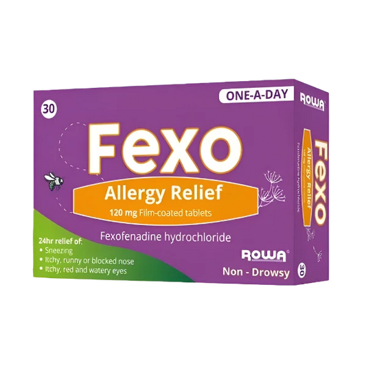 Fexo Allergy Relief Tablets 120mg (30) (Generic of Telfast)