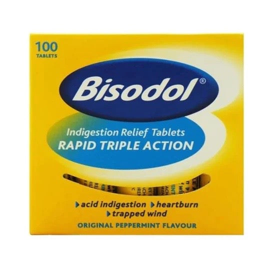 BISODOL ANTACID CHEWABLE TABLETS X 100