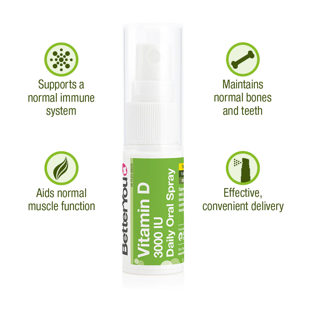 BetterYou Vitamin D 3000IU Supplement Spray (15ml)