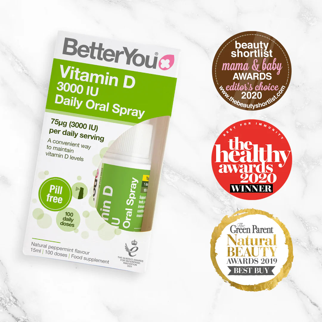 BetterYou Vitamin D 3000IU Supplement Spray (15ml)