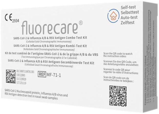 Fluorecare Antigen COMBO Test 3in1 (RSV, Influenza A/B, COVID-19)