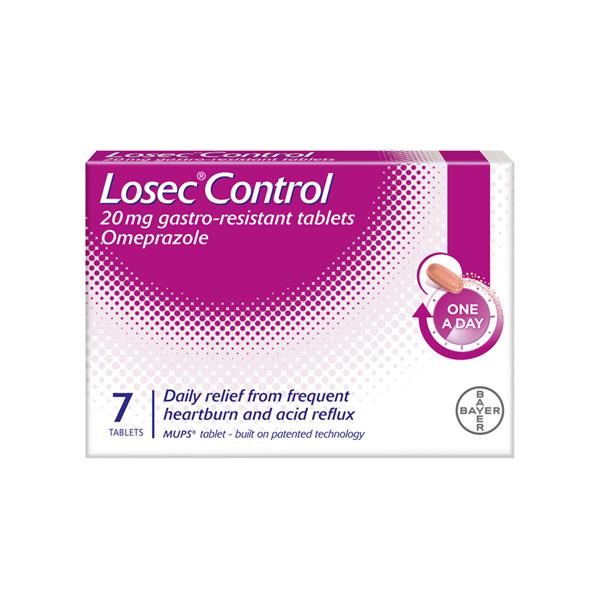 LOSEC CONTROL 20MG TABLETS X 7'S