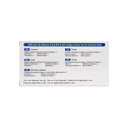 DeepBlue COMBO 5in1 Antigen Test: Flu A/B, RSV, Covid-19, Adenovirus