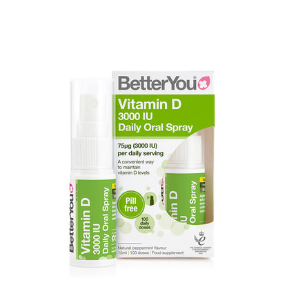 BetterYou Vitamin D 3000IU Supplement Spray (15ml)