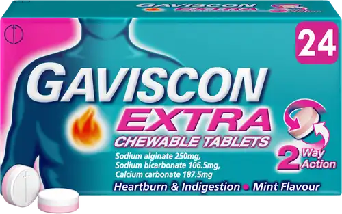 GAVISCON EXTRA PEPPERMINT CHEWABLE TABS  48s