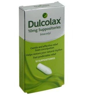 Dulcolax 10mg Rectal Suppositories (12) for Adults, Laxative for Constipation