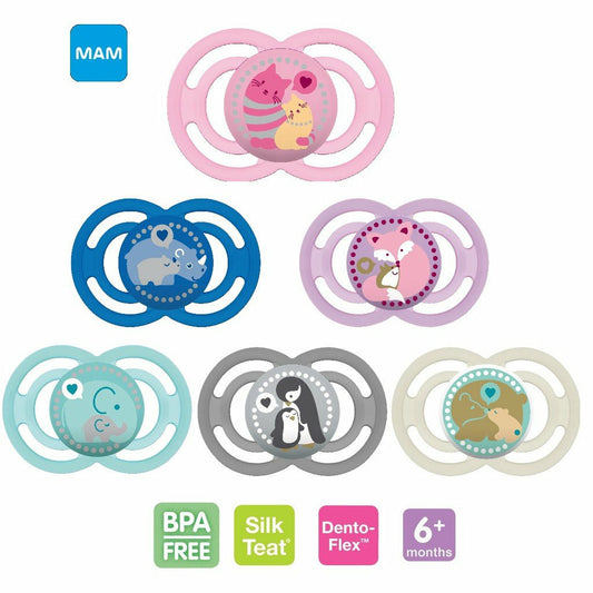 MAM Perfect Silicone Soother 6+Months (Pink)