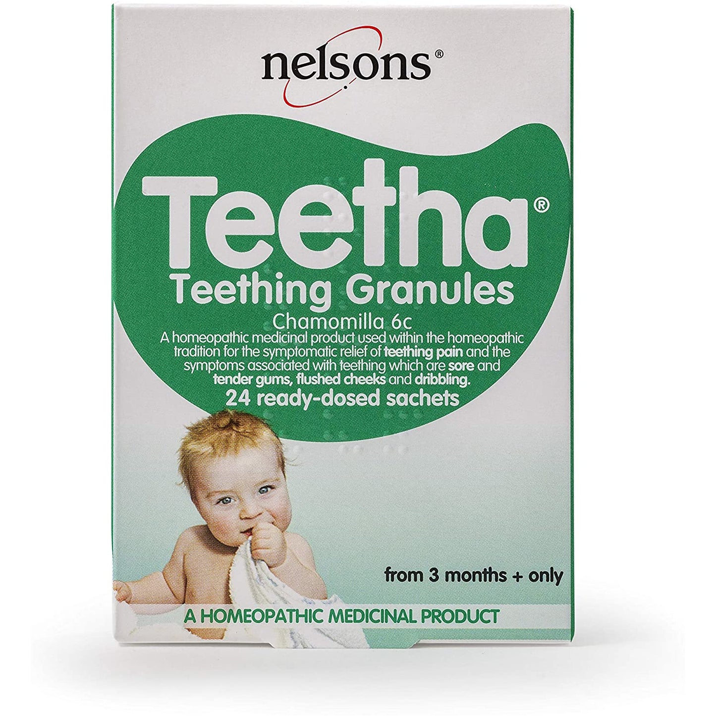 Nelsons Teetha Teething Granules 3+ Months 24 Sachets