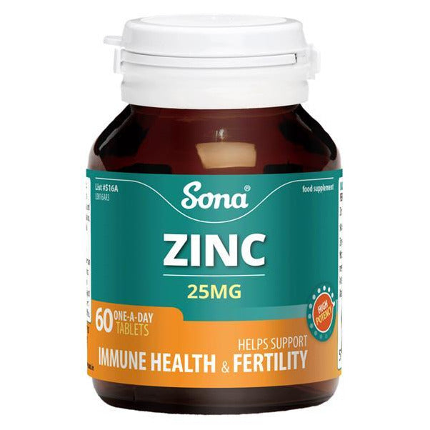 Sona Zinc 25mg Tablets (60)