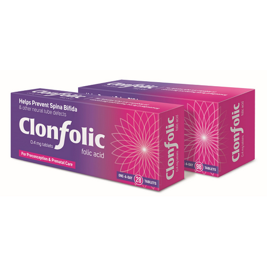 Clonfolic Folic Acid Supplement 400mcg Tablets (28)