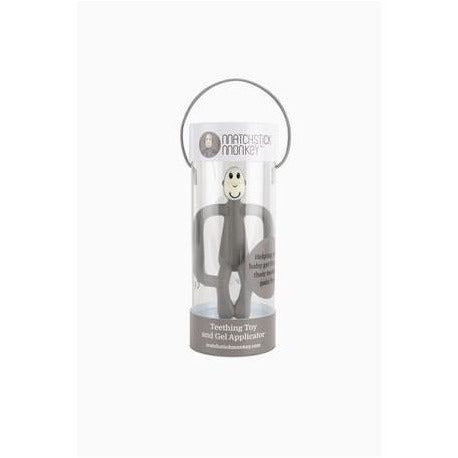 Matchstick Monkey Teething Toy & Gel Applicator Grey