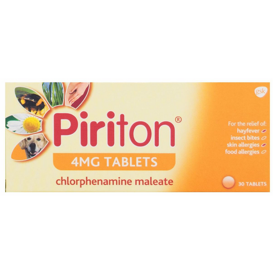 Piriton 4mg, 30 Tablets, Helps Relieve Hayfever Symptoms